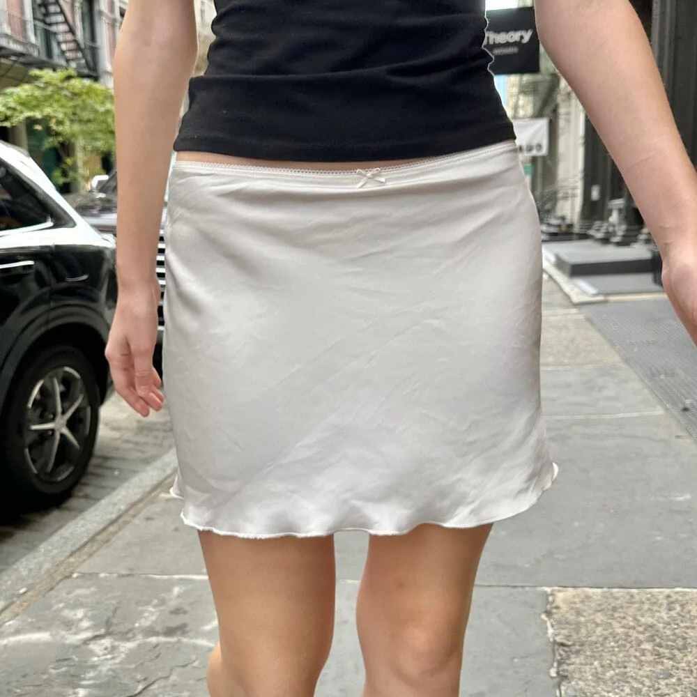 Brandy Melville Sephira Mini Satin Skirt